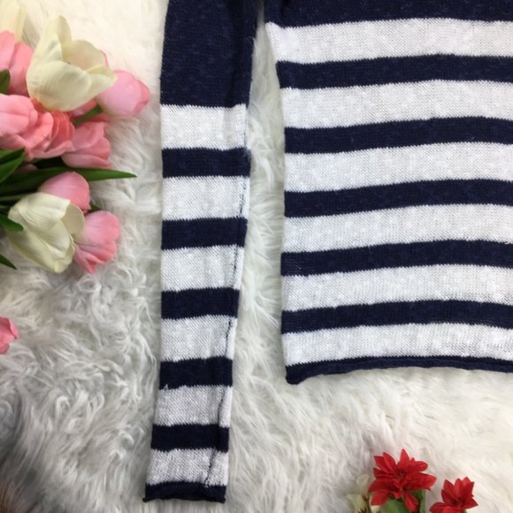 Tommy Bahama Navy and White Striped Sweater - Picture 3 of 7